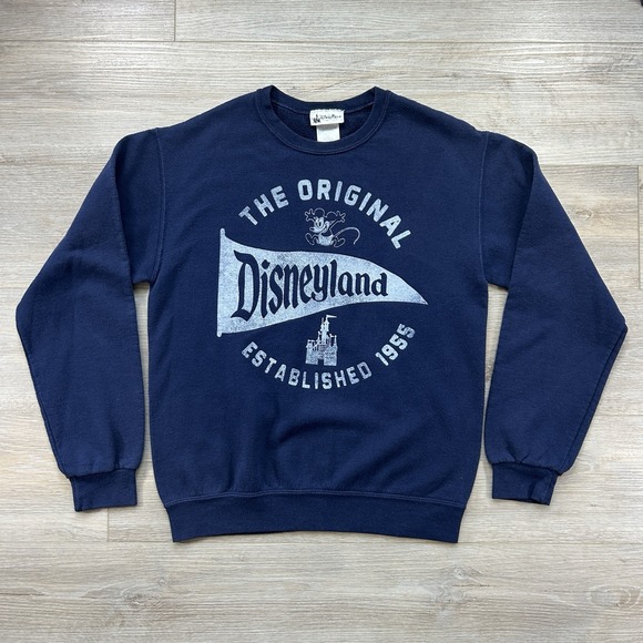 Disney Tops - VTG Disneyland Small 1955 Original Park Navy Crewneck Sweatshirt